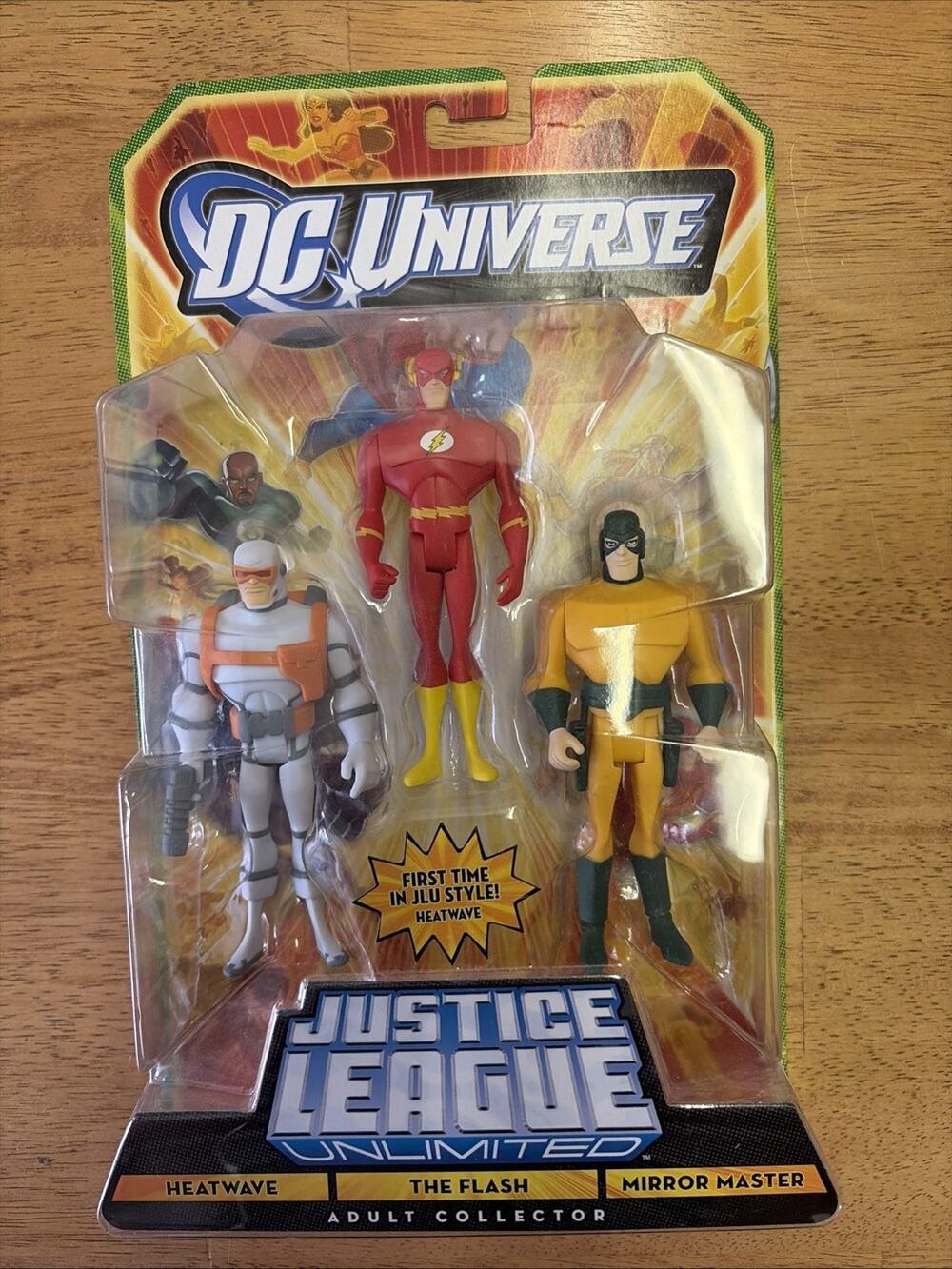 Justice League Unlimited 3-Pack HEATWAVE THE FLASH MIRROR MASTER Figure Set NEW!